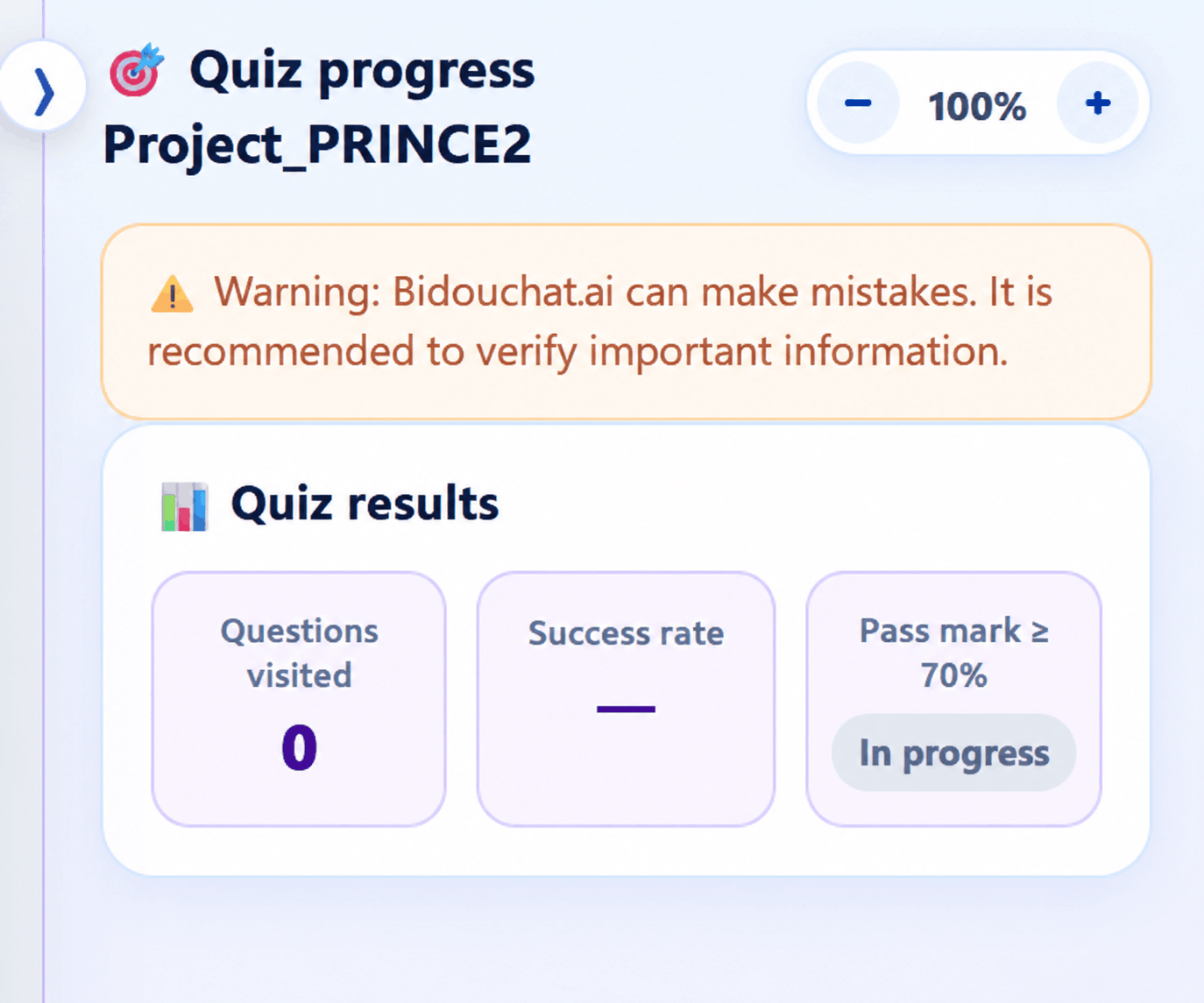 3.2 Overall quiz tracking