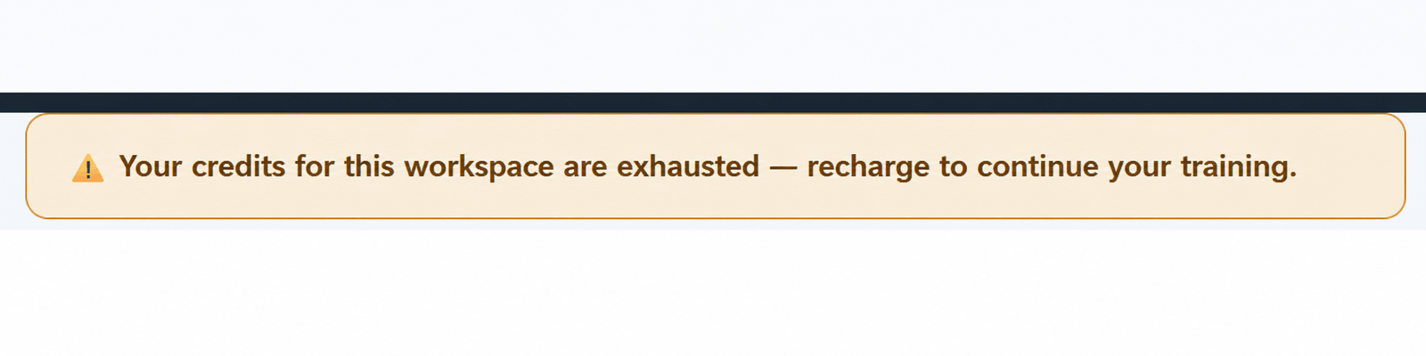 4.4 Insufficient or exhausted credits