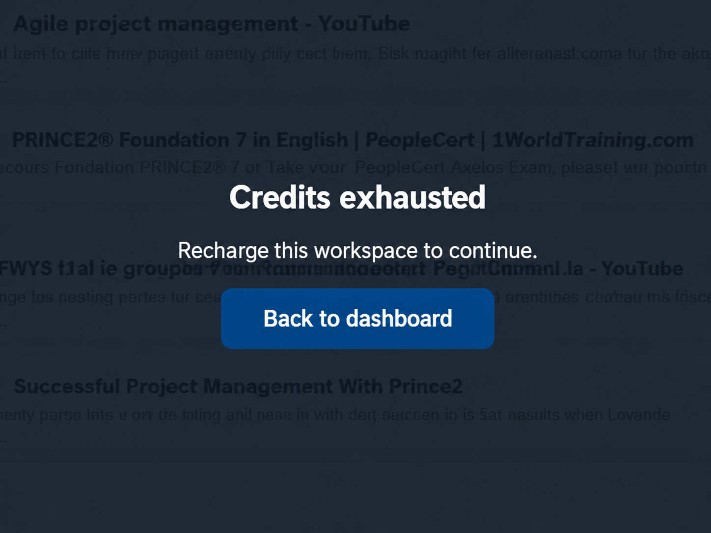 4.4 Insufficient or exhausted credits